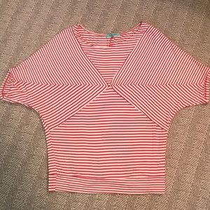 Pleione red stripe tee. No size tag- size medium.